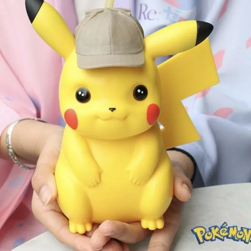 hot-sale-cute-detective-pikachu-pokemon-movie-anime-straw-water-bottle-kawaii-desktop-decor-drinking-cup-gift-for-fans