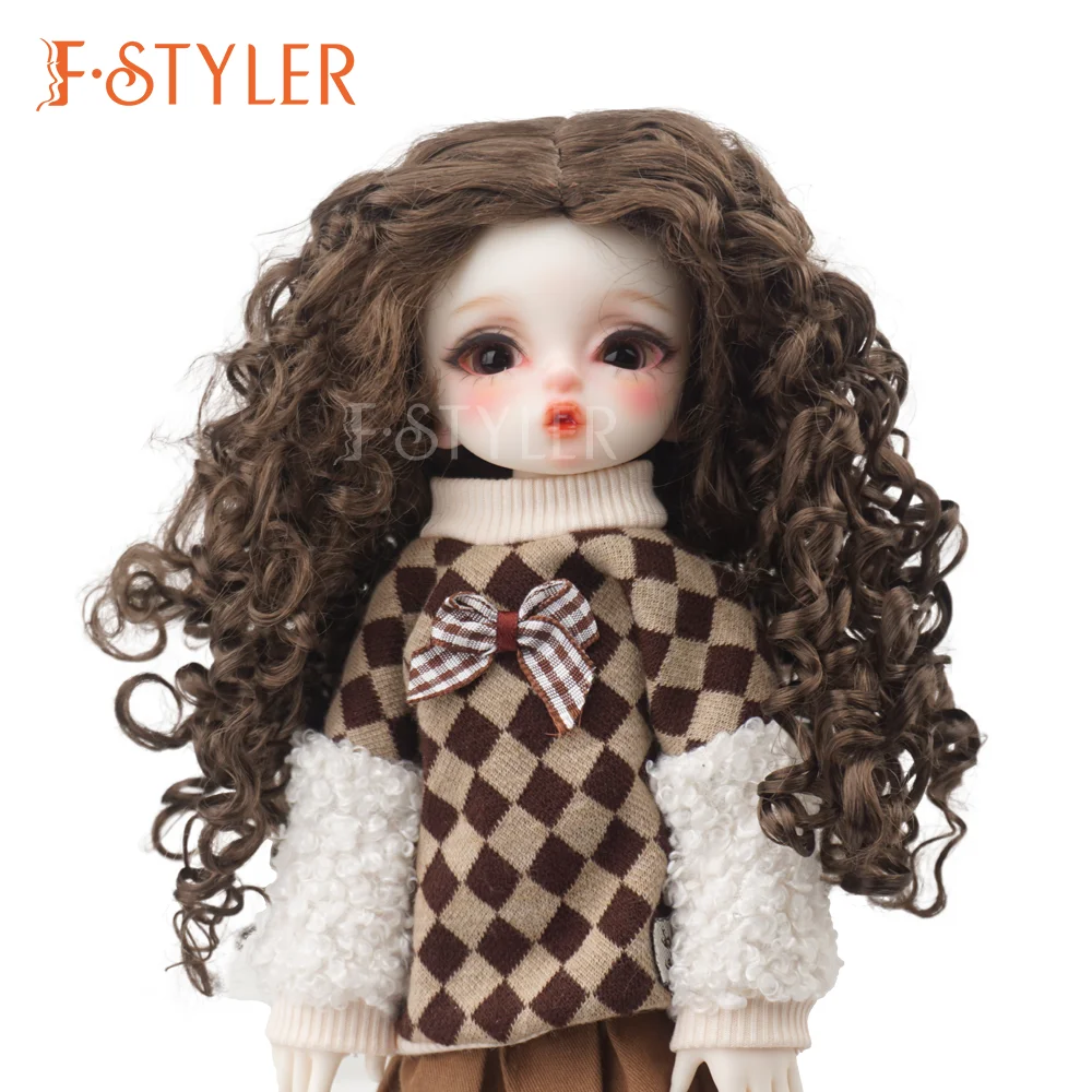 

FStyler Doll Wig Pretty Curls Fluffy BJD Doll Synthetic Mohair Various Colors Doll Accessories Hair Customization 1/3 1/4