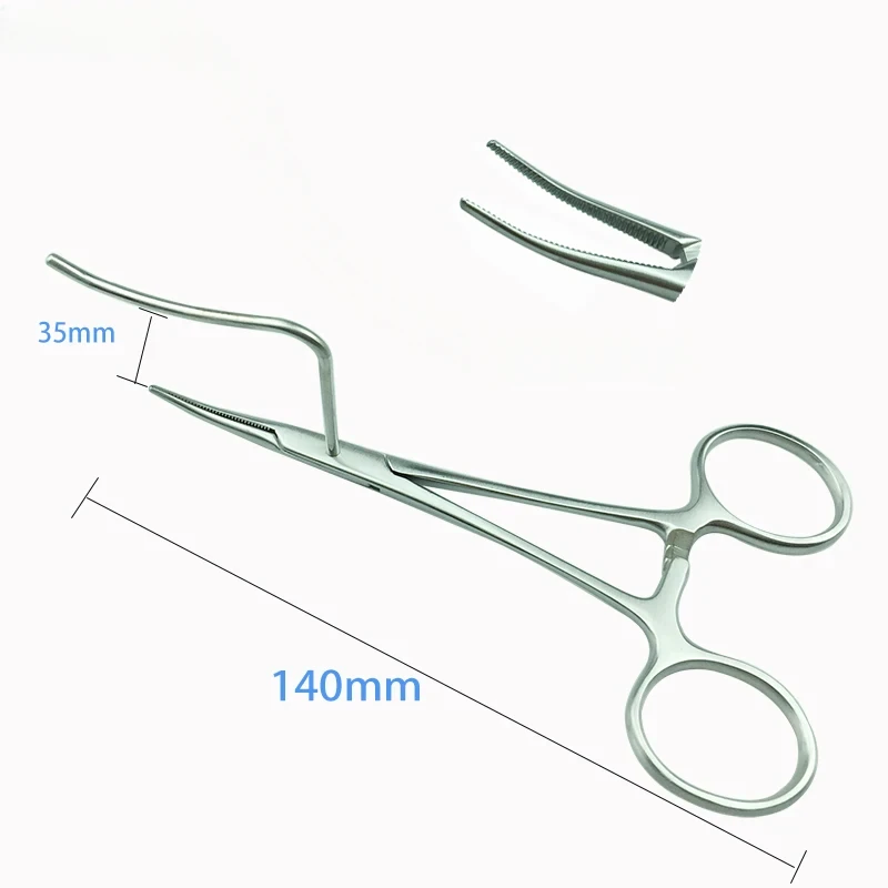 Pet Sterilization Pliers Ligation Fixed Forceps Stainless Steel Ovary Ligation Sterilization Forceps Veterinary Ligation Tool