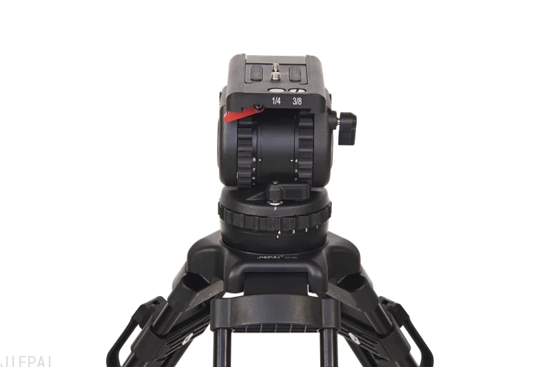 Jeipai VIDEO 8 JP-V8 Pro Fluid Head Professional Video Camera Tripod Head 75mm Bowl head with Pan bar Load 8kg