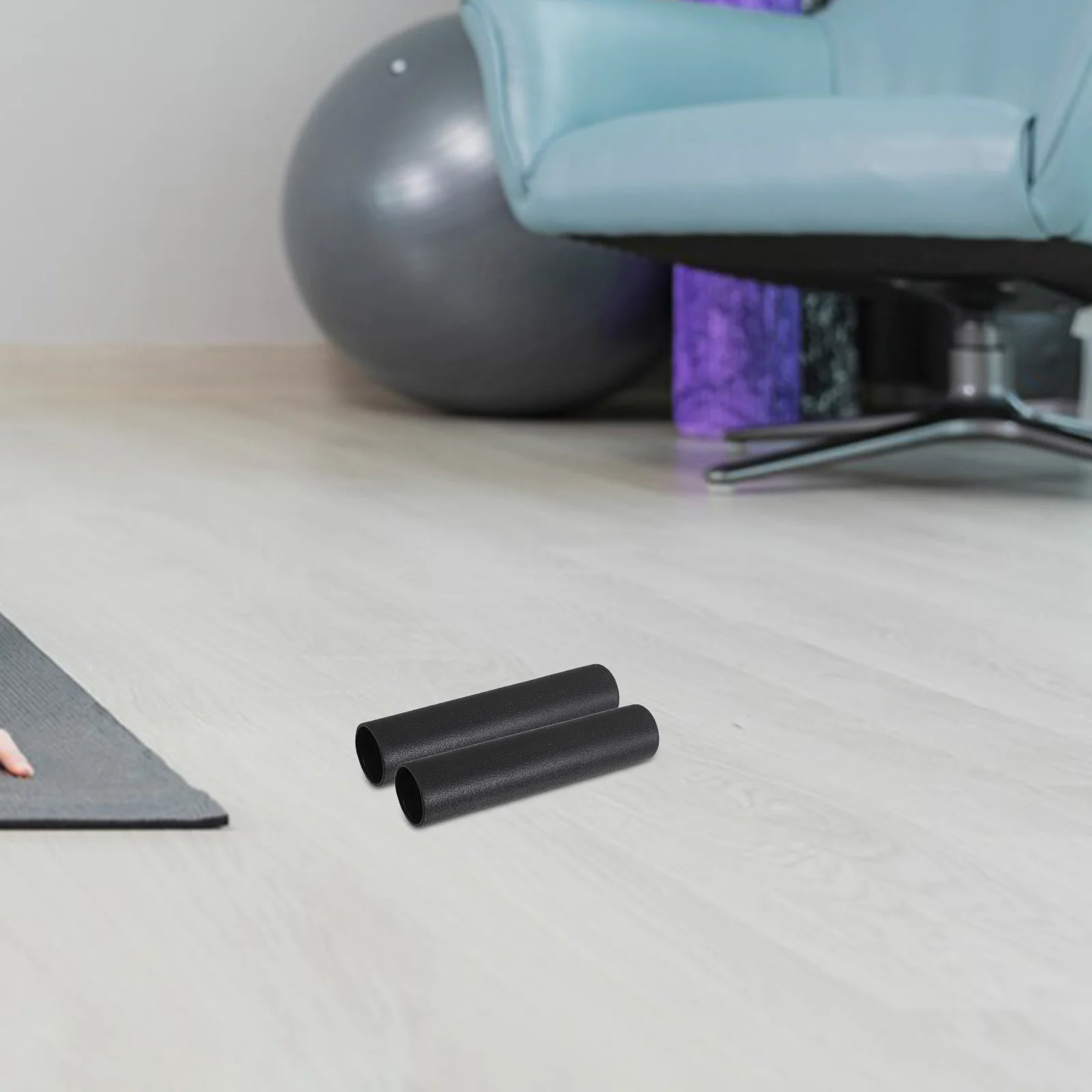 

4Pcs Fitness Equipment Grip Covers Sleek Black Finish Easy Maintenance for Gym Home Use Durable Anti Slip Equipment Handle Cover