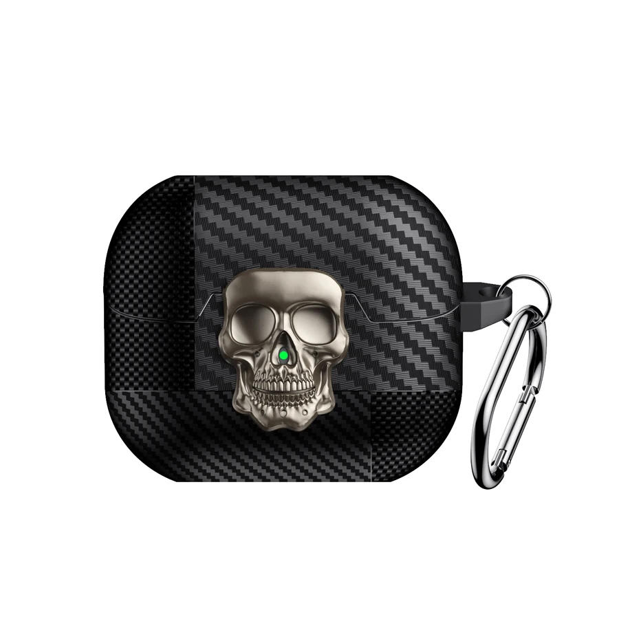 

Magnetic Headphone Case For apple Airpods Pro 3 with Hook Durable Protective Cover Thug Skull Series For funda AirPods 4 Pro 2