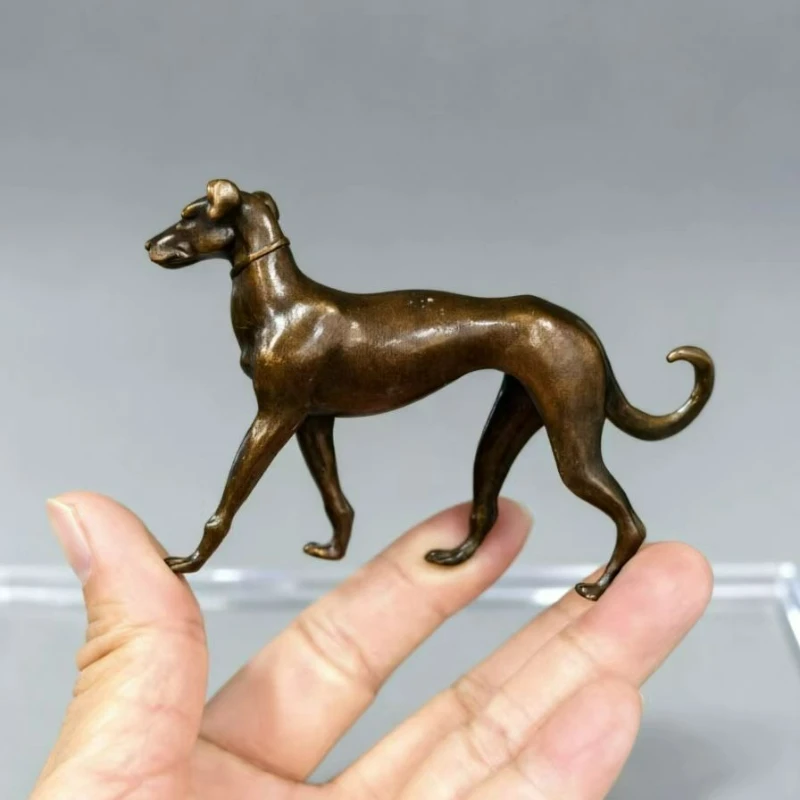 Brass Wealth Dog Realistic Retro Old Pure Copper Twelve Zodiac Home Living Room Desktop Crafts Ornament