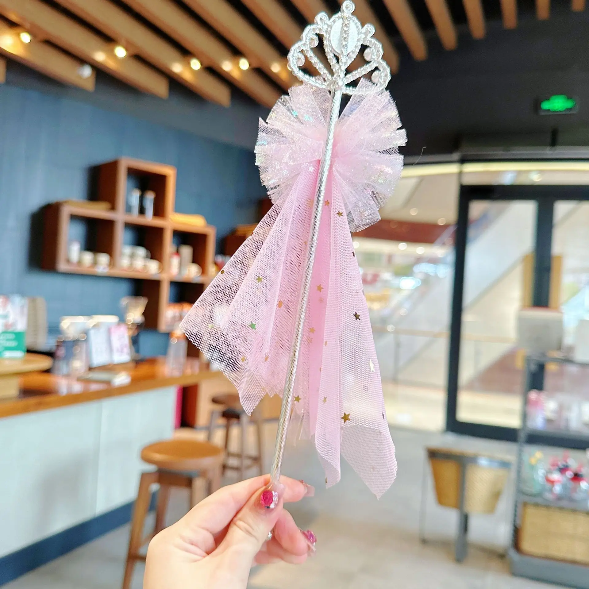 Miniso سبيكة الماس الجنية المصاصة المجمدة نفس الراقية رائعة لطيف الأطفال إكسسوارات الشعر اليدوية الحب عصا سحرية