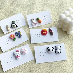 Korean Personality Asymmetric Dinosaur Earrings Cartoon Funny Cute Rabbit Panda Cat Earrings for Women Female Girls Gifts