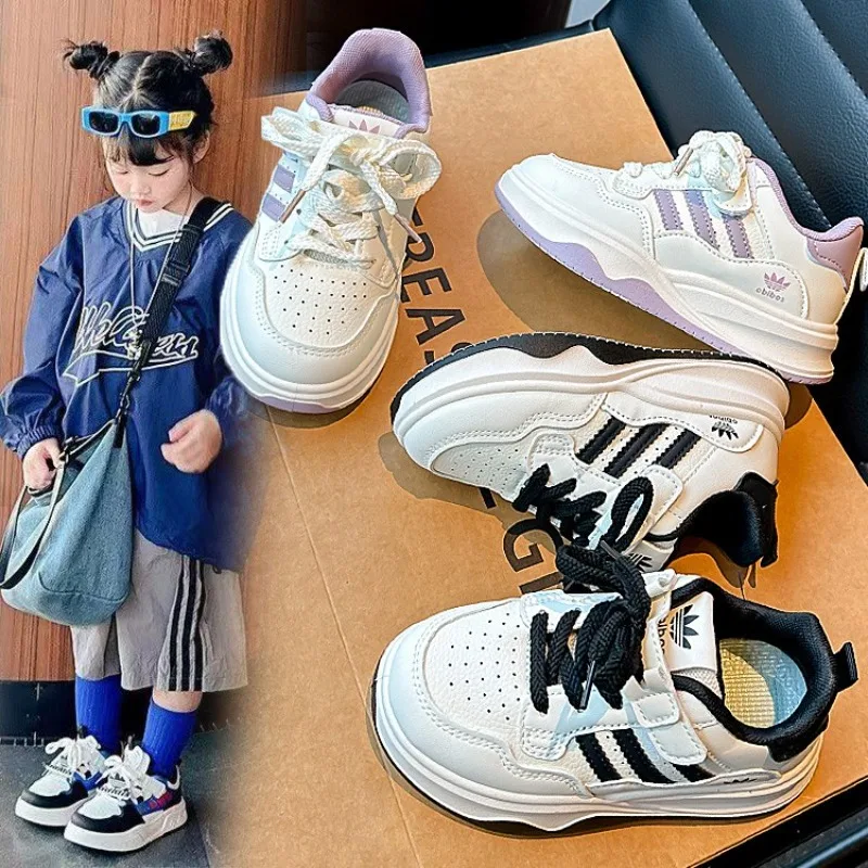 

Kids Fashion Design White Non-slip Casual Shoes Boys Girls Breathable Sneakers Toddlers Outdoor Shoes L0671 Children's Sneakers