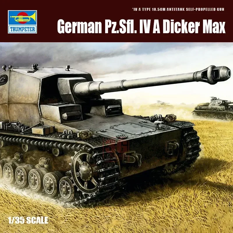 

Trumpeter Assemble Model Kit 00348 German Pz. Sfl. IV A Dicker Max Self-Propelled Gun 1/3
