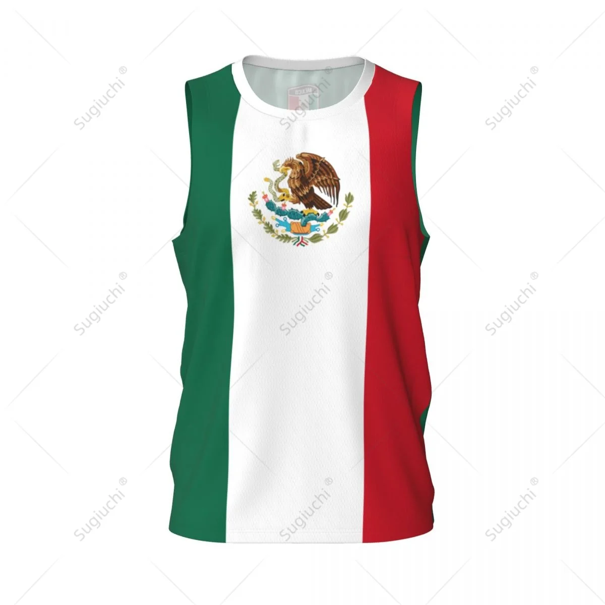 Mexico Flag Men Basketball Sports Running Fitness Multifunction Sleeveless tshirt Exclusive Custom Name Nunber