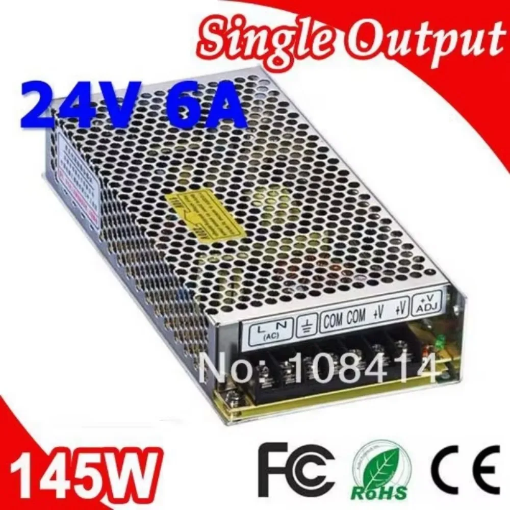 Transformateur d'alimentation à découpage LED S-145-24, 145W, sortie 24V DC 6A