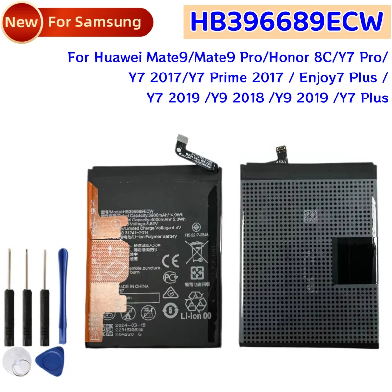 New HB396689ECW HB406689ECW Battery for Huawei Mate 9/9 Pro Y7 Prime Y7 2017 Honor 8C Y9 2018 2019 Version Enjoy 7 plus+tools