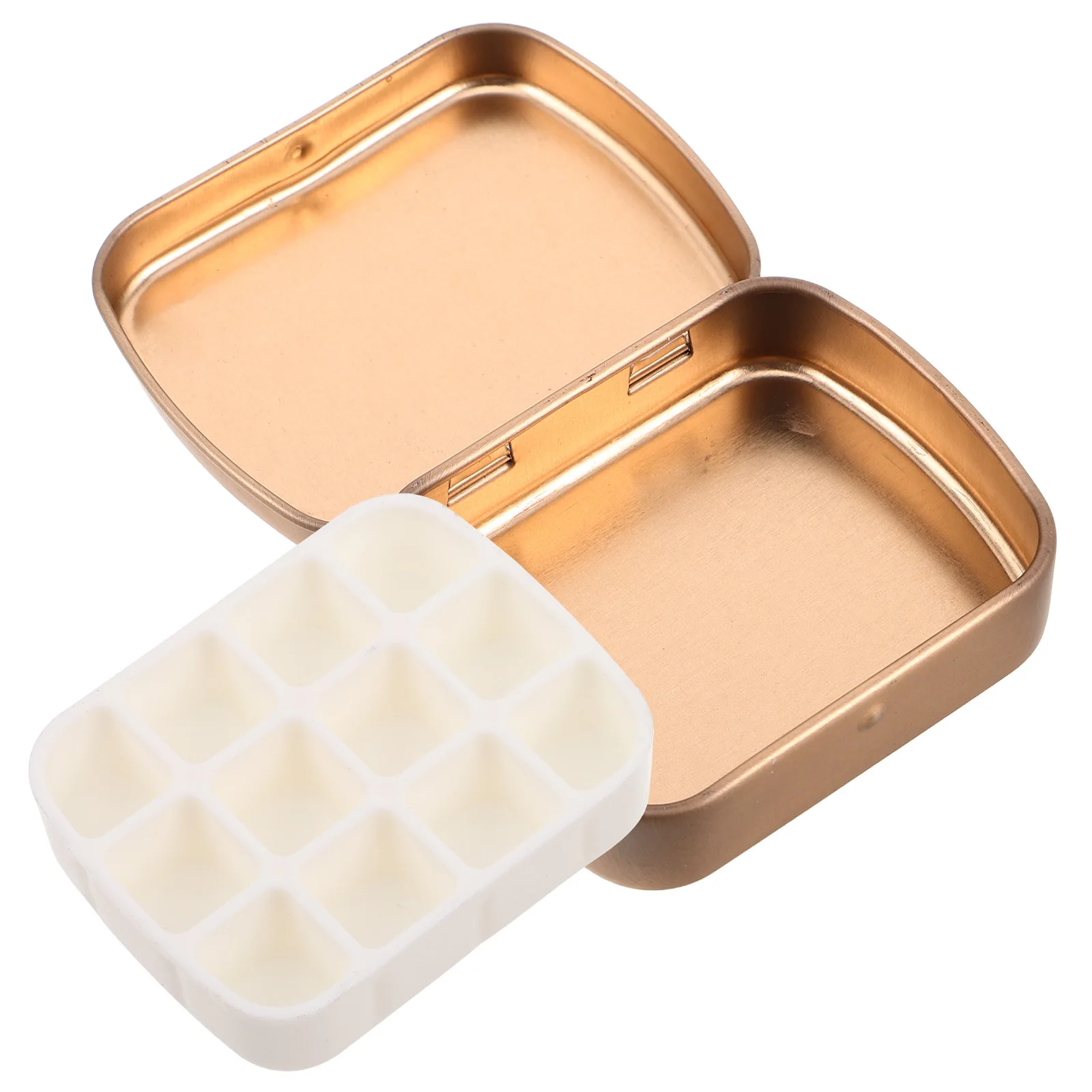 

Mini Nail Polish Palette Tray 12 Compartments Rose Gold Empty Nail Art Organizer Gel Polish Storage Holder Portable Travel