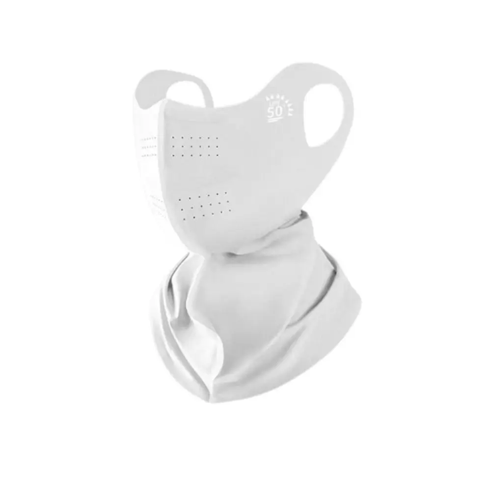 패션 여름 풀 페이스 선 스크린 베일 UPF 50+ 안티 UV 아이스 실크 페이스 커버 야외 통기성 넥 랩 커버 등산