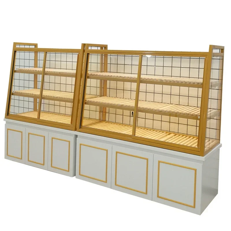 Customized Bread Display Cabinets Cake Baking and Baking Commercial Glass Food Showcase muebles de salon