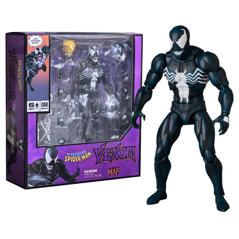 Venom Mafex 088 Marvel Spider-Man Comic Ver Re-Release Action Figures The Amazing Spiderman Collectible Toys Children For Gifts