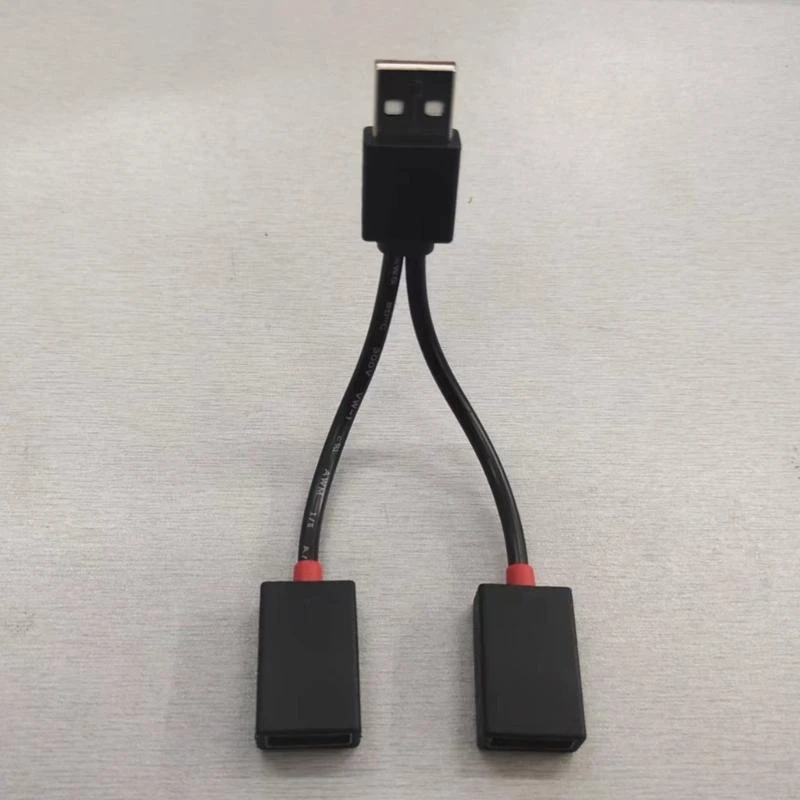 E74D 1 In 2 Out Car Usb Splitter Multifunctional Adapter Cord Charging Cable for Laptop Expansion Multiple Hub