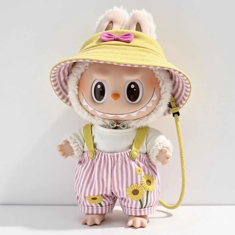 

17cm Summer Mood Series Labubu Doll Clothes Generation Standing Pendant Glue Doll Replacement Set Cute Doll Clothes Accessories