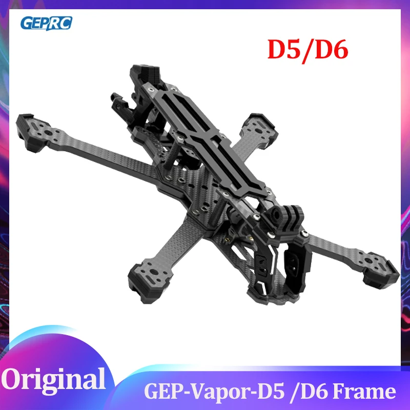 

GEPRC GEP-Vapor-D5 D6 Комплекты рамок Подходит для Vapor Drone Рама из углеродного волокна DIY RC FPV Квадрокоптер 5-6 дюймов Аксессуары Запчасти