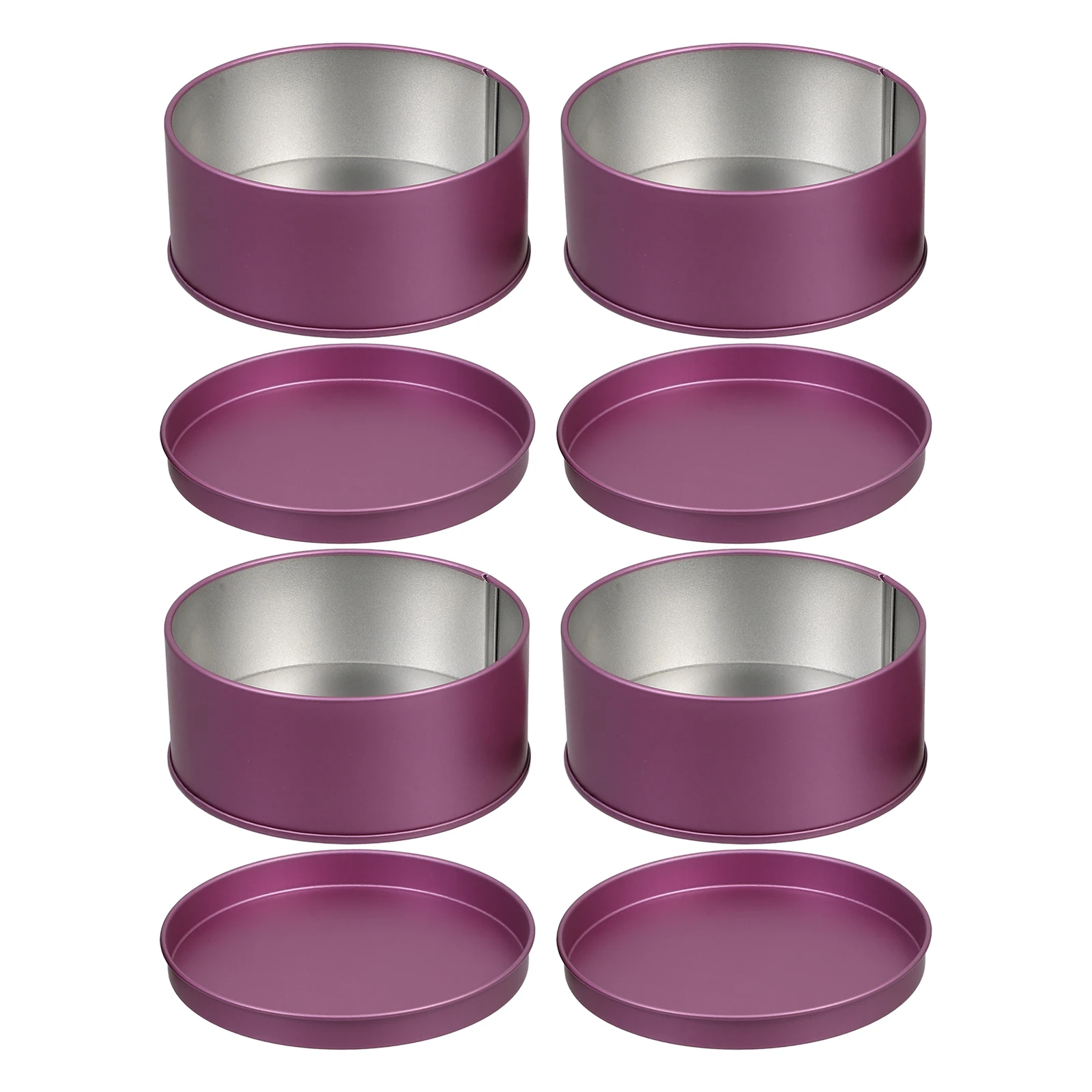 

4pcs Large Tinplate Cookie Candy Storage Boxes Sealed Freshness Elegant Packaging Gift Box Metal Tin Containers