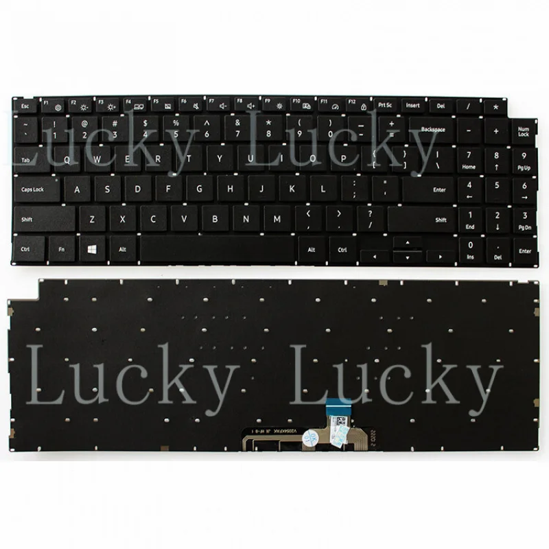 f  f  f New for Samsung NP755XDA Galaxy Book NP750XDA US Keyboard no backlit