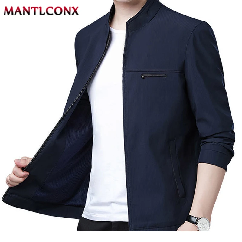 Solid Color Men\'s Jacket Casual Business Men\'s Autumn Jacket Office Dress Coat Man Social Jackets for Men Outerwear Spring New