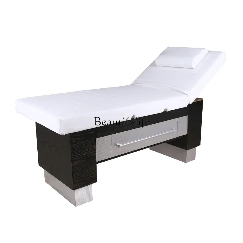 Electric Beauty Bed Full-Automatic High-End Somatosensory Music Multifunctional Solid Wood Latex Massage Bed