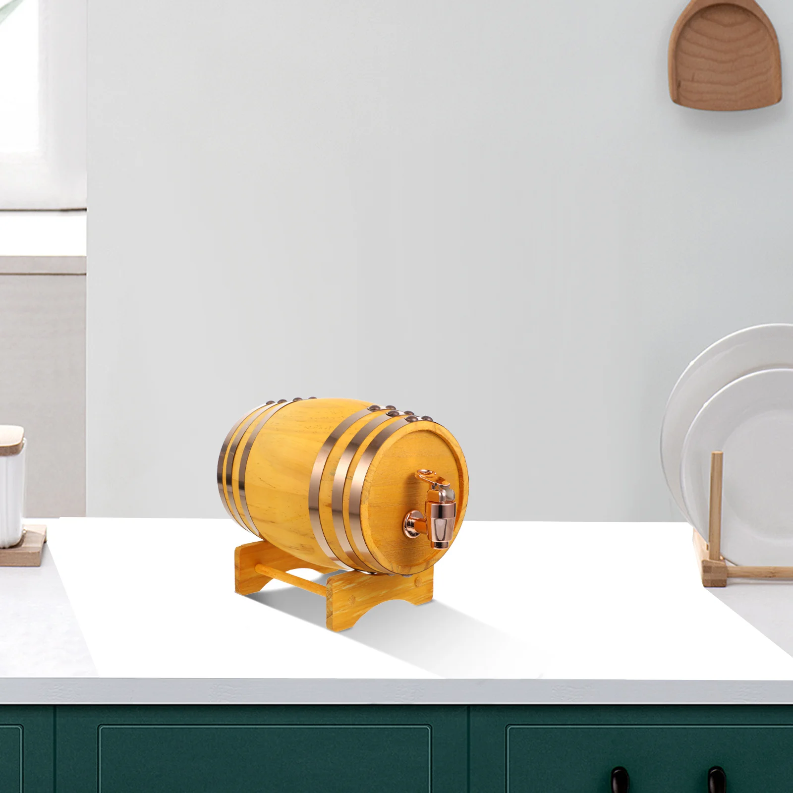 

1 set Wooden Wine Small Oak Cask For Red Wine Beer Storage Aging Barrel Home Bar Decor Vintage Empty Barrel Brewing