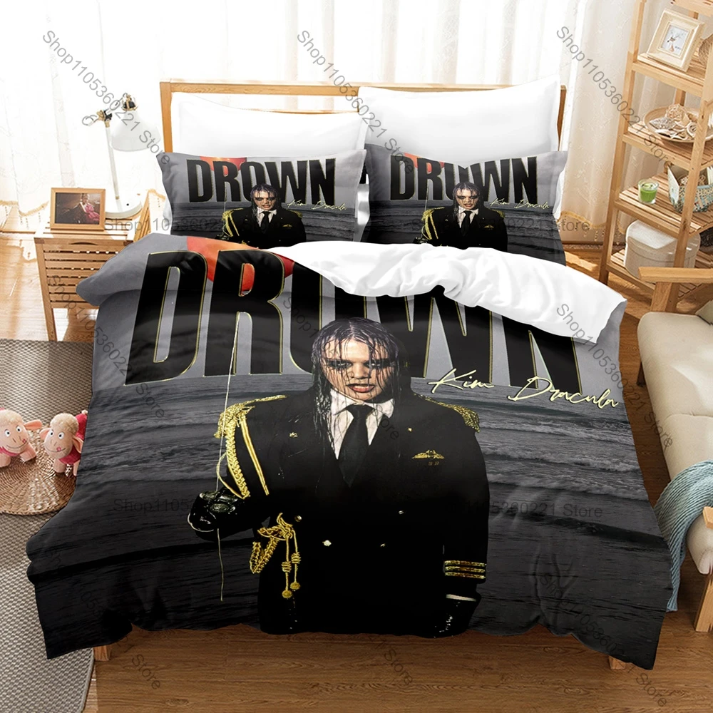 Bleach Blue Hair Kim Dracula Stage Portrait Art Print Duvet Cover + 2 Pillowcases Twin Full Queen King Alt Metal Bedding Set