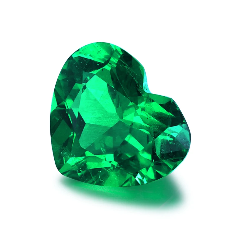 

Zhanhao Hot Precious Loose Gemstones Colombian Green Color Emerald Heart Cut Gem Stones Price For Jewelry