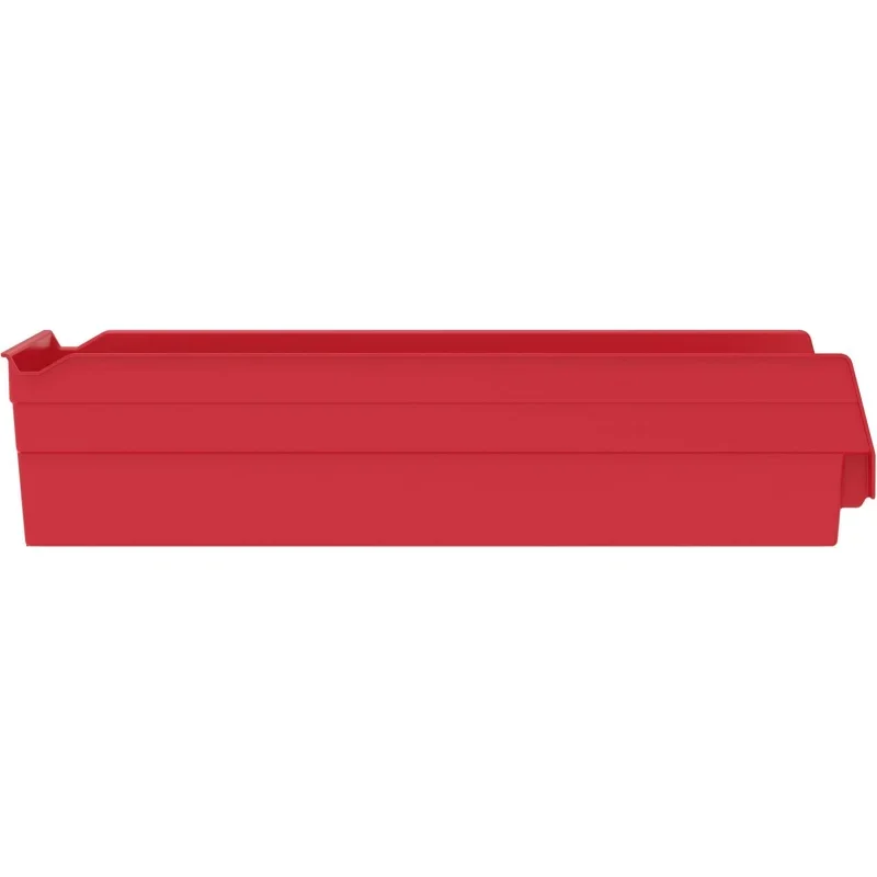 30158 Plastic Nesting Shelf Bin Box, (18-Inch x 8-Inch x 4-Inch), Red, (12-)