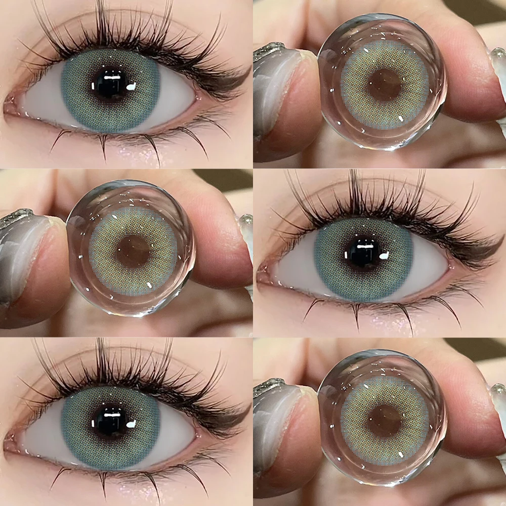 Bio-essence 1 Paar Farbige Kontaktlinsen Graue Augenfarblinsen Make-up Farbige Pupillen Blaue Augenlinsen Grüne Linsen Jährliche Kosmetiklinsen – Detail 21