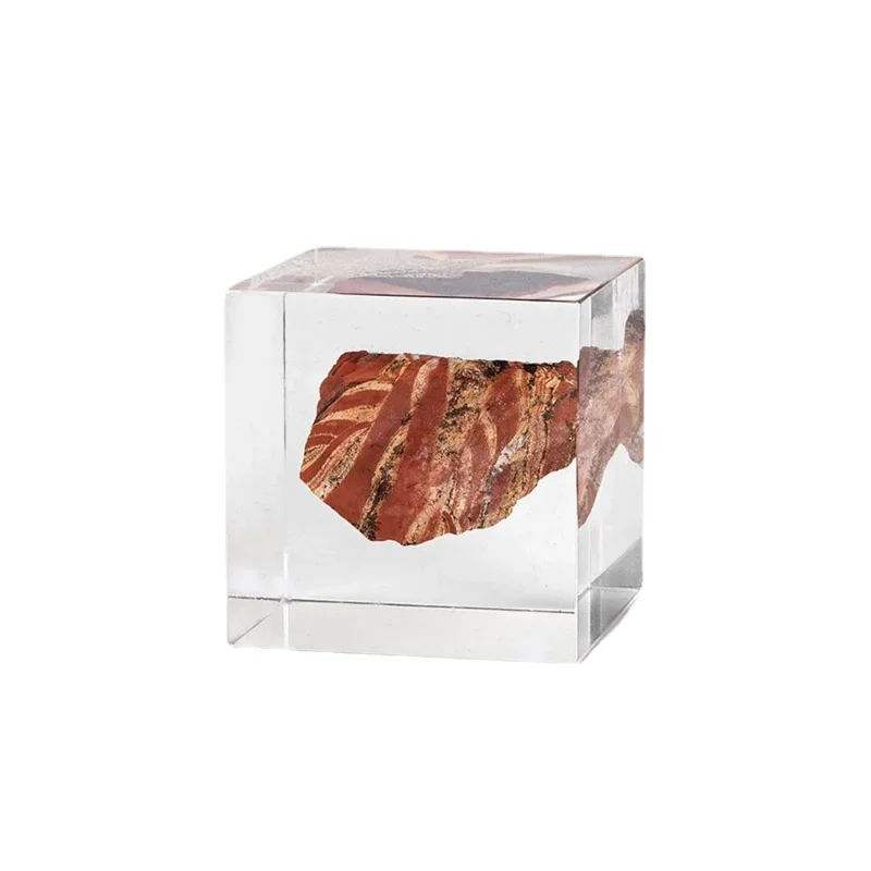 Factory customized creative ornament soft decoration with acrylic high transparency light luxury birthday gift embedded ore drie