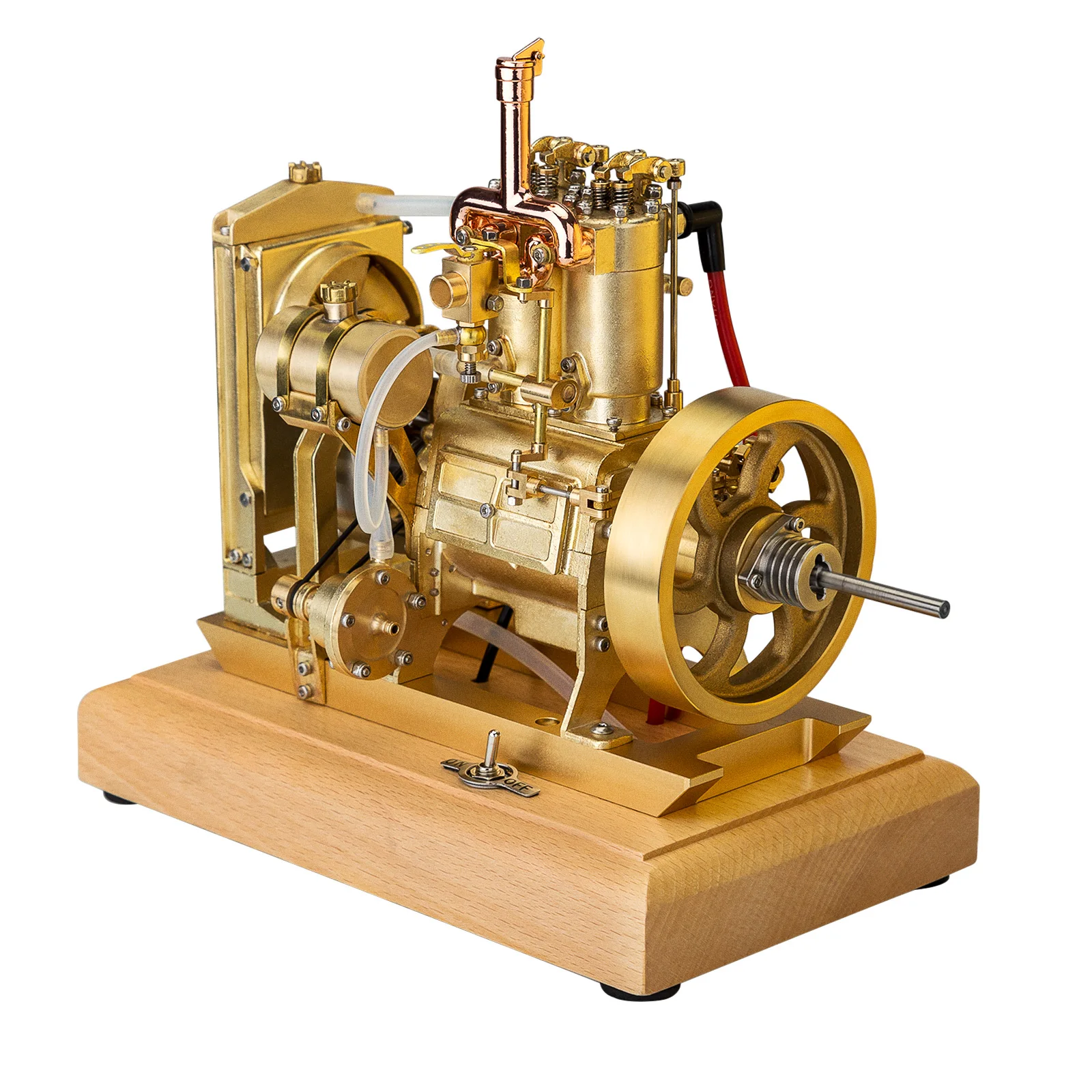 5CC Vertical Twin-cylinder 4-stroke Water-cooled Gasoline Engine Internal Combustion Engine Model with Governor Educational Toys