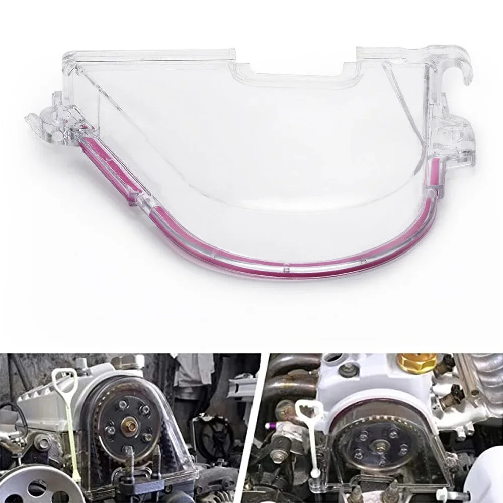 Turbo Cam Pulley Cover Clear Turbo Cam Pulley Gear Timing Belt Cover For FOR HONDA CIVIC 96-00 EK D15 D16