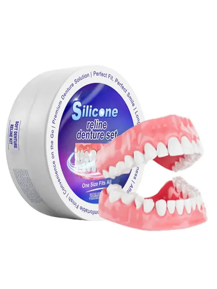 Ensemble de prothèses dentaires en Silicone, adaptées aux dents orthodontiques temporaires, faux dents, soins d'hygiène buccale, prothèses blanchissantes, bretelles de Simulation