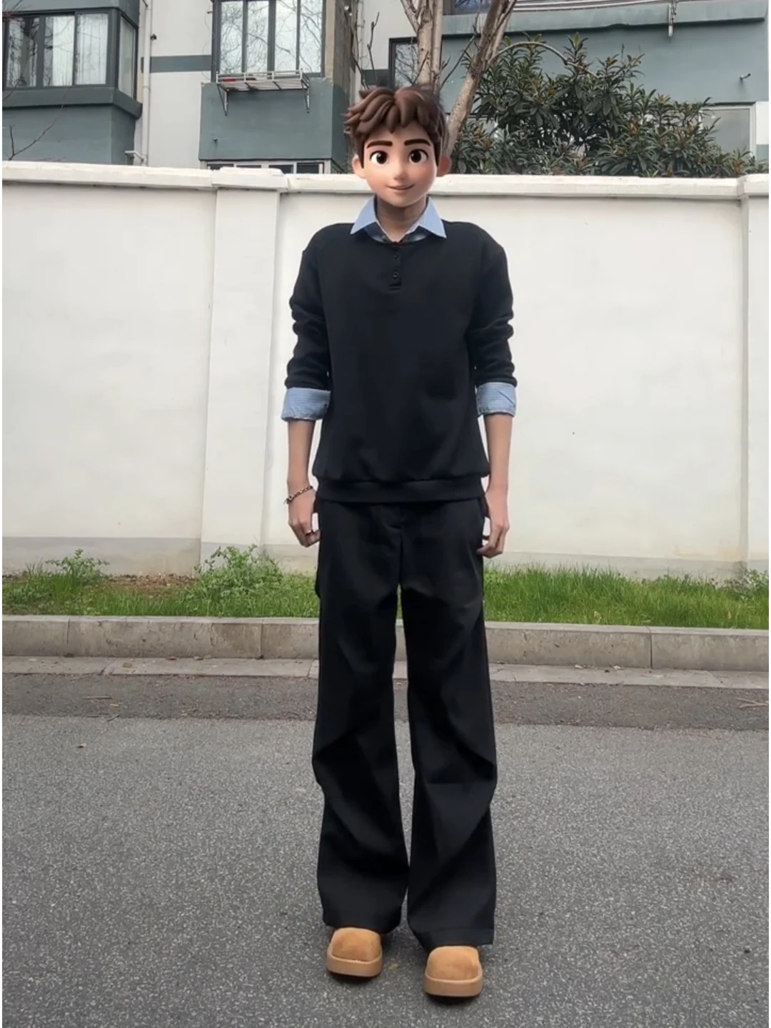 

Мужские повседневные брюки Cleanfit Bla с плиссировкой и расклешенными штанинами, весенние, с высокой талией, широкие, свободного кроя, немнущиеся, модные, городские, стильные