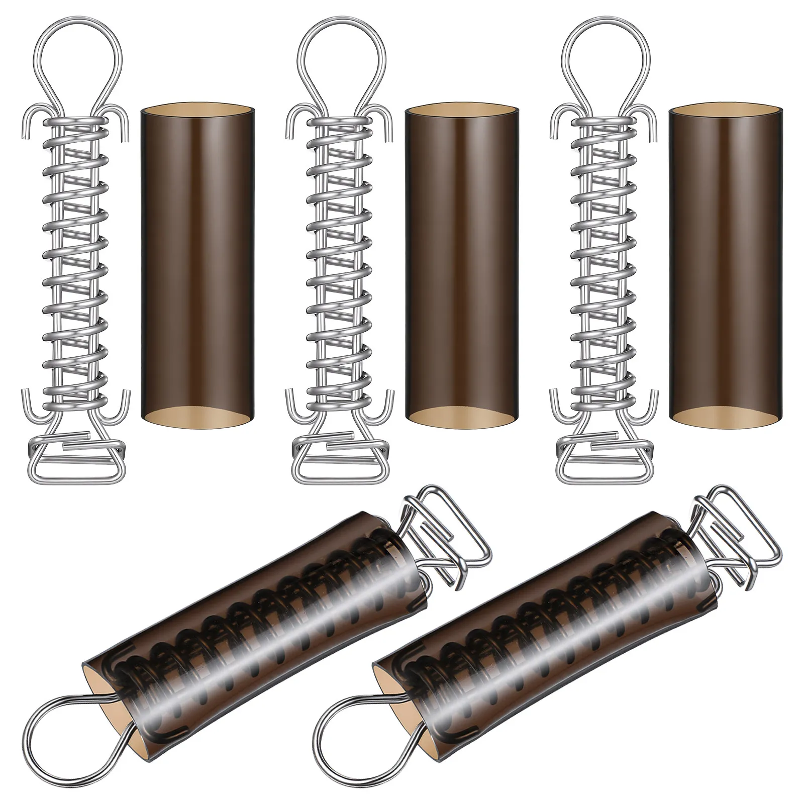 5Sets Stainless Steel Springs for Pool Cover with Protective Sleeve Covers Spring Protectors Extend Life Scratch Proof All