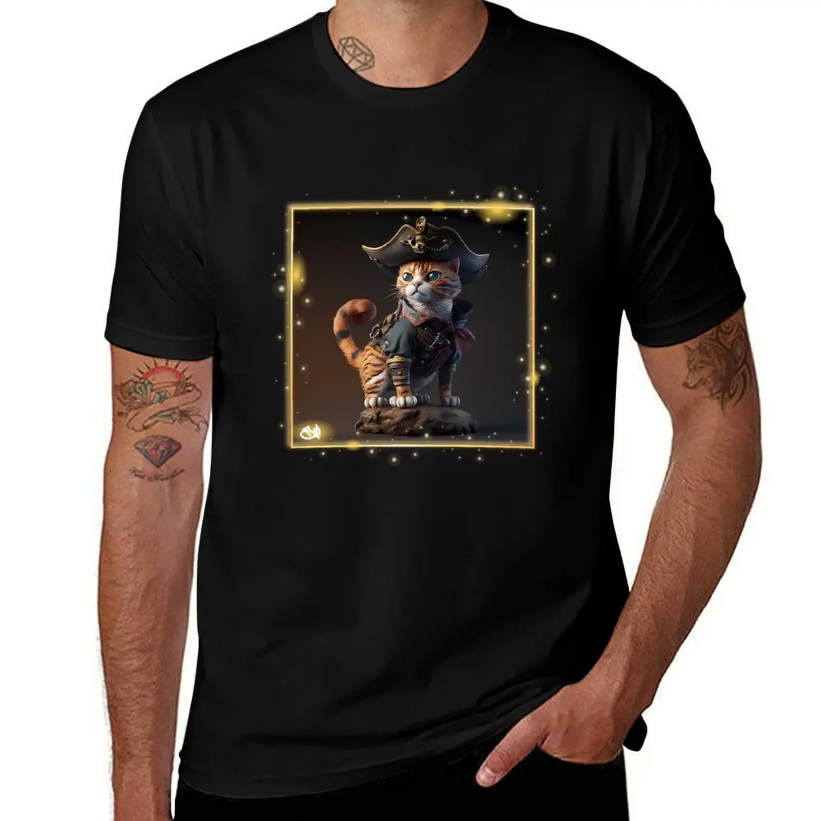 

Pirate animals - The cat T-Shirt T-shirts man new gifts and t-shirts gifts for boyfriend topping mens plain t shirts