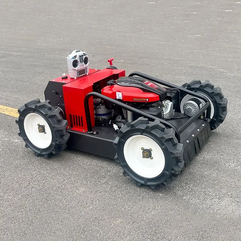 Intelligenter Rasenmäher mit Fernbedienung, 24 V, 4WD, kabellos, 4-Takt-Null-Rotation, hocheffizienter Rasenmäher für Steile Slopes-Mäher