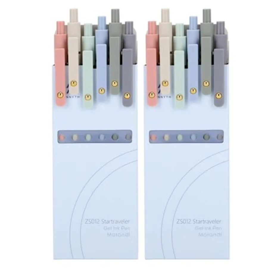 

Colorful Gel Pens, 0.5mm Fine Point Retractable, Cute Pens with Colored Writing and Sketching, Nursing School Essentials, Schoo