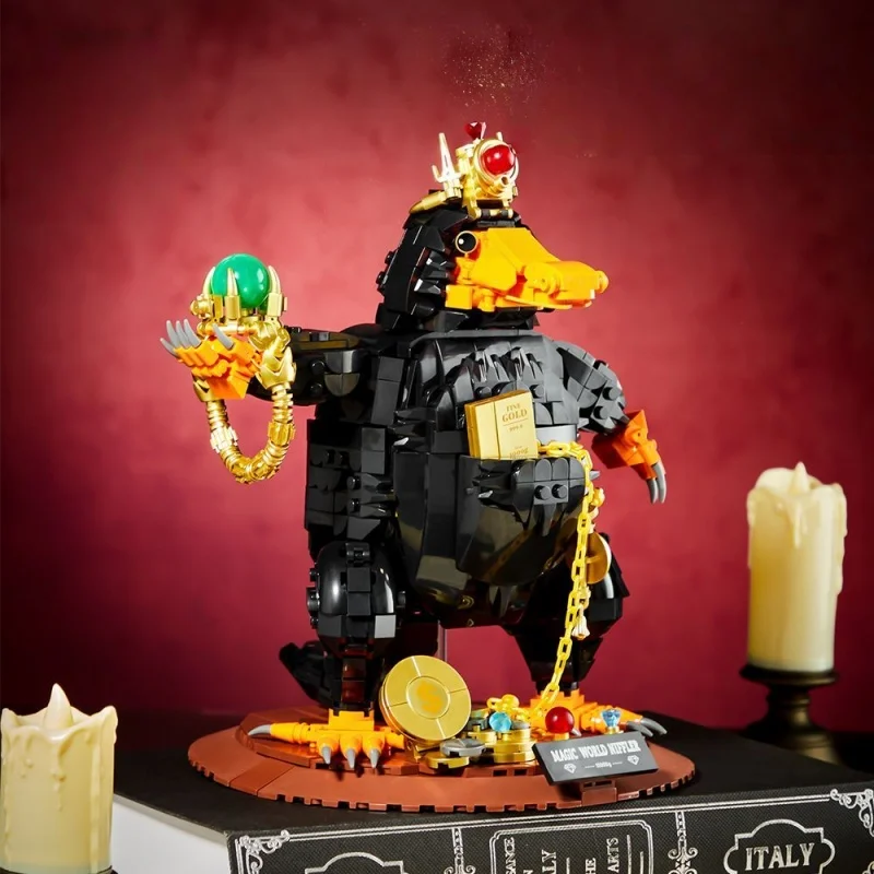 2026 Magic World Niffler Modèle de jouet de collection à assembler soi-même pour adulte, Ornement en blocs de construction, Cadeau
