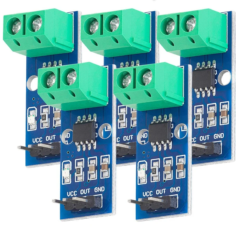 Atual Sensor Range Module, ACS712, 20A Amp, 5 pcs, compatível com Bascom