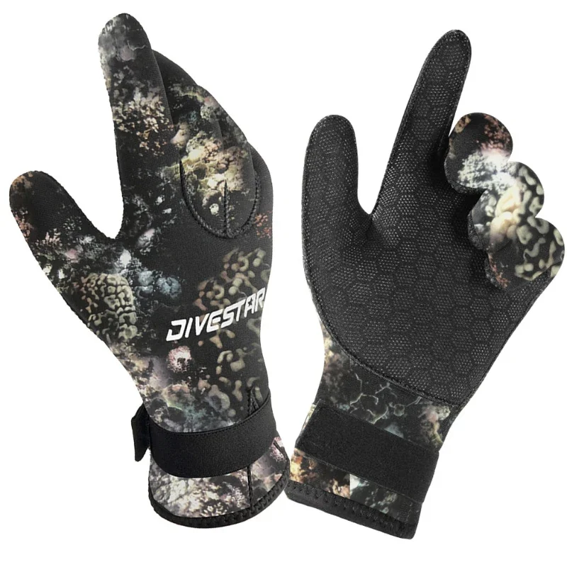 3mm/5mm diving gloves camouflage stab-proof gloves to catch fish and catch fish spearfishing  spearfishing accessories  neoprene