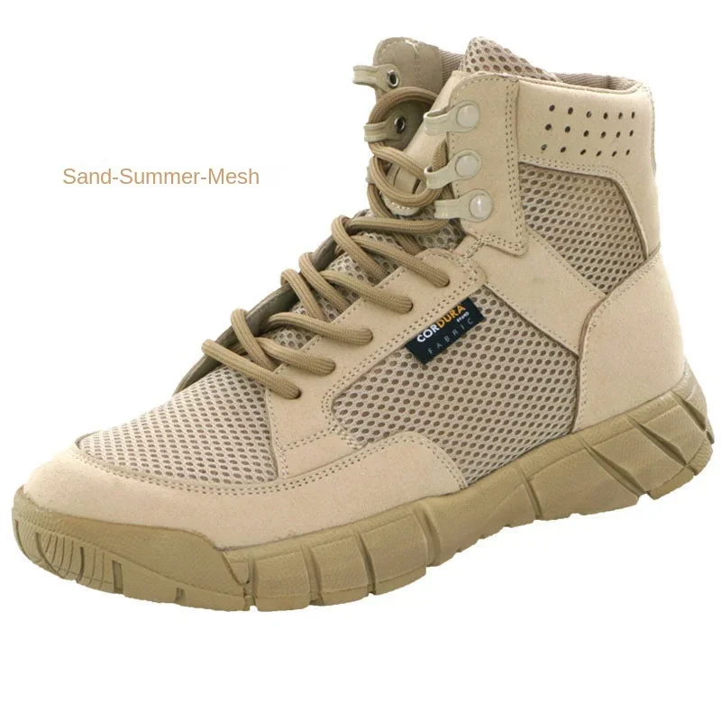 Summer men's and women's mesh casual boots, tactical boots, breathable training shoes, outdoor hiking shoes, sports combat boots