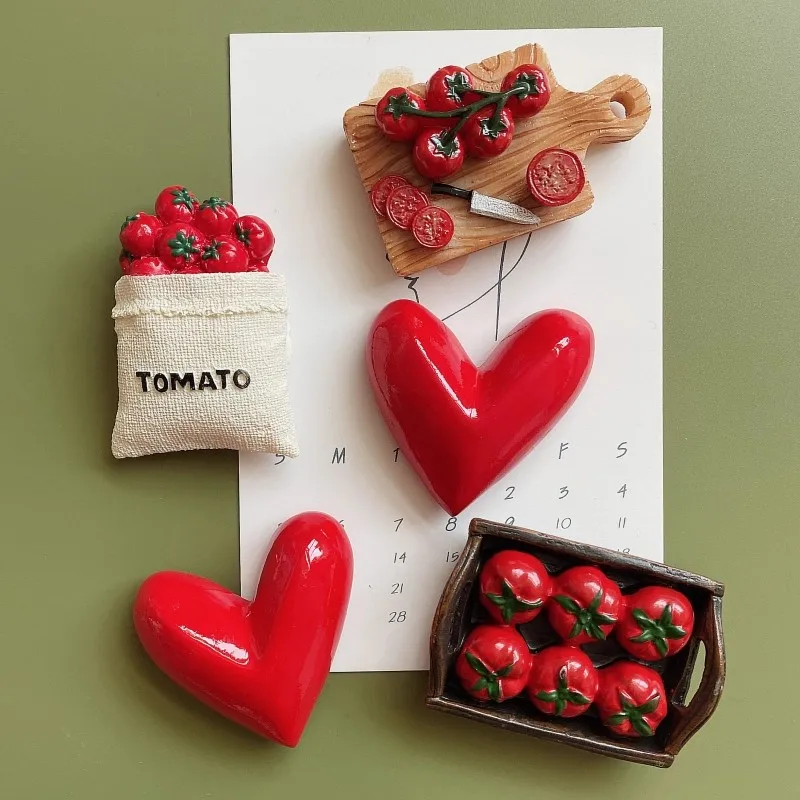 5-15pcs Food Fridge Magnets for Fridge Fun Cute Magnet Refrigerator Stickers for Kitchen Magnet Decorative Strong Resin Magnets