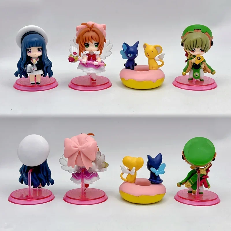 8 pçs cartão captor sakura bonito boneca figura de ação coleção animação modelo brinquedo cartão captor sakura presente