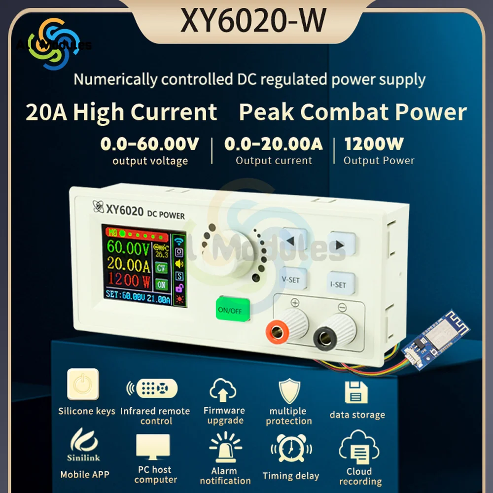 XY6020 XY6020-W CNC Adjustable DC Step Down Voltage Bench Power Supply Buck Converter 20A 1200W Constant Voltage / Current