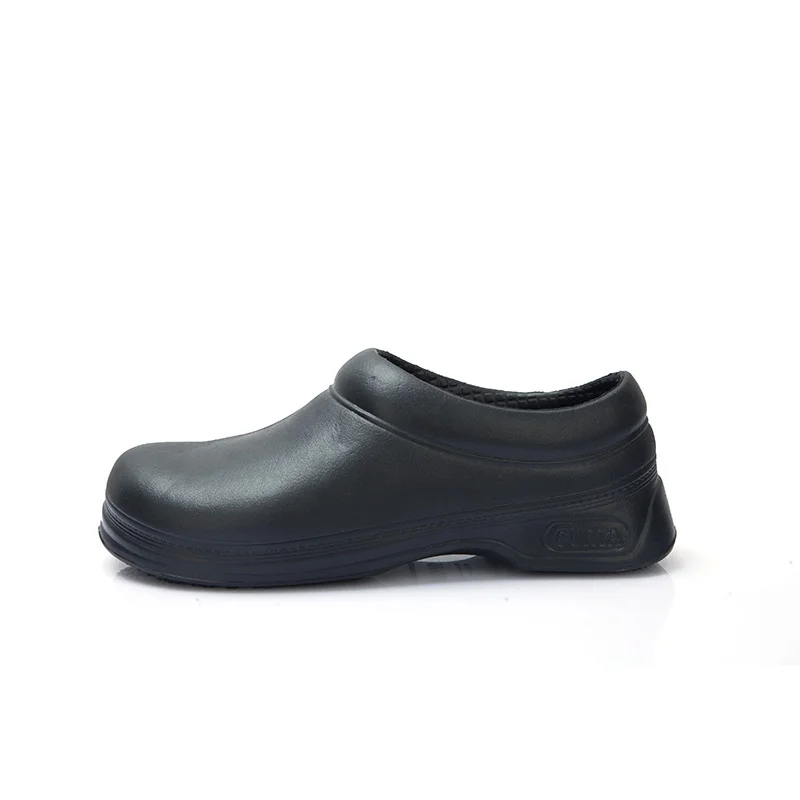 Chef Antiskid Shoe Dishwasher Kitchen Men and Women Can Wear plus-Sized Canteen Food Processing Aquatic Worker Shoes Black