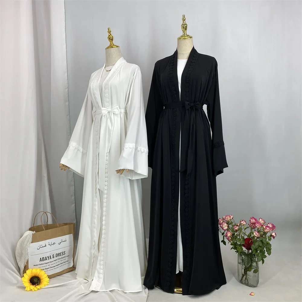 

Ид Абая Рамадан Женское мусульманское платье Дубай Открытое кимоно Абая Кардиган Kebaya Турция Кафтан Кафтан Марокаин Femme Robe Jalabiya