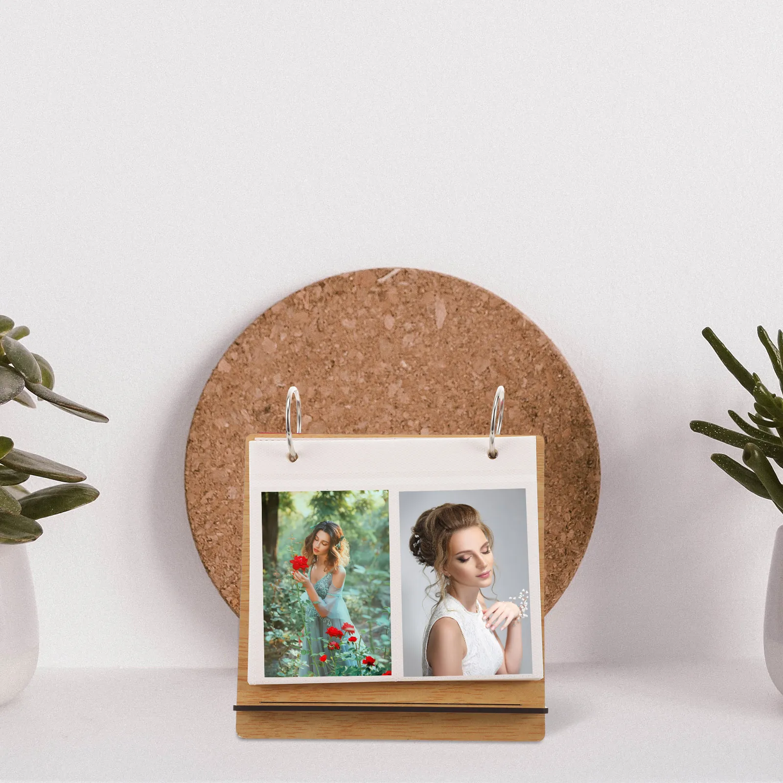 Mini album fotografico calendario da tavolo stile adesivi per nail art espositore portatile adesivo per unghie organizzatore cornice per foto album ribaltabile