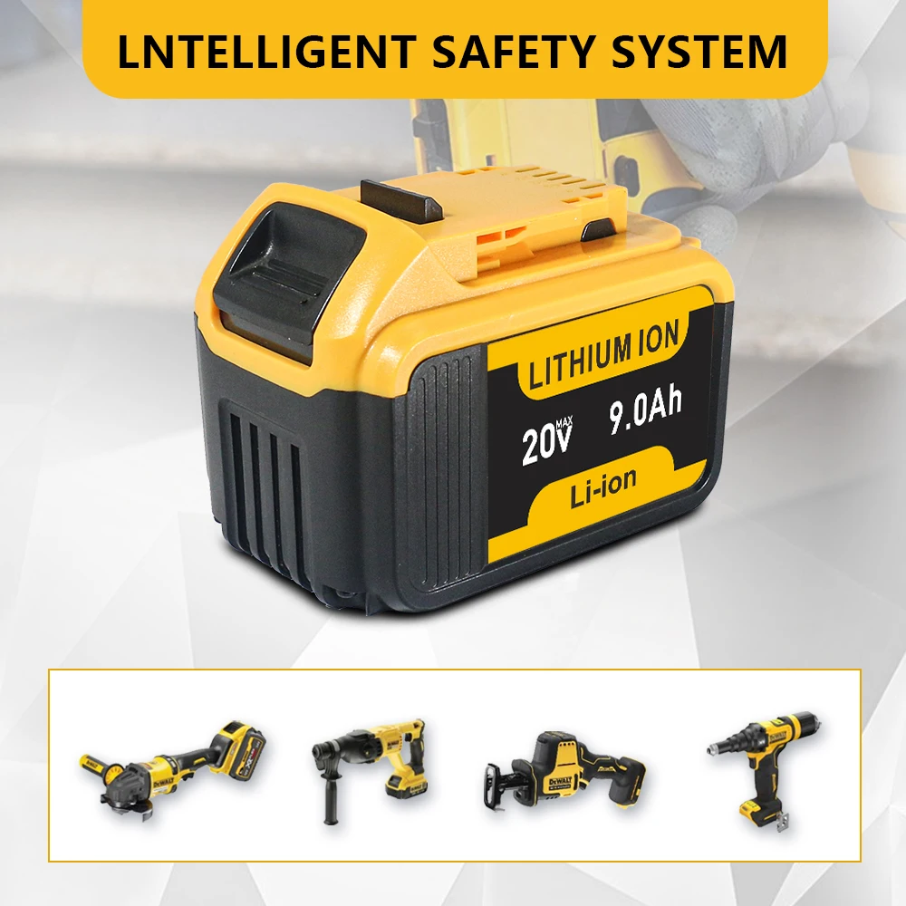 Akumulator litowy do narzędzi Dewalt 20V 6-10Ah DE9074 DC9071 DE9037 DE9071 DE9075 DW9071 DW9074 DC727 DW9072